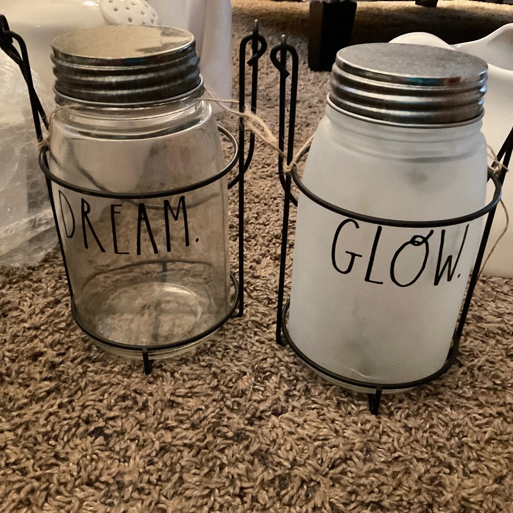 Rae Dunn candle / hanging jars